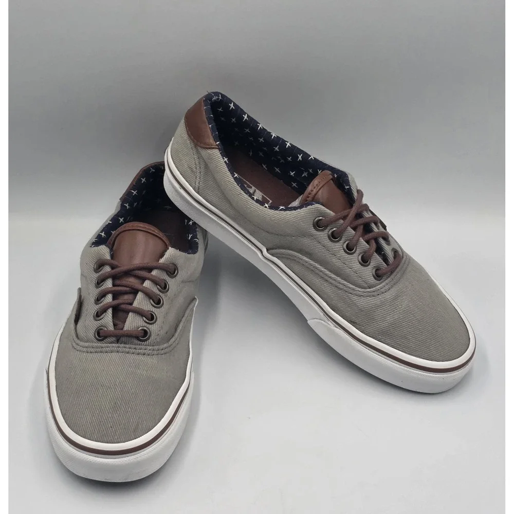 Vans Gray Brown Sneakers Men's 6.5 Women's 8 Low Top Casual 721356